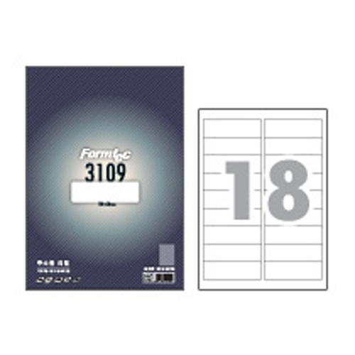 폼텍 레이저/잉크젯라벨 LS-3109 18분류 A4 [100매]