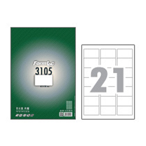폼텍 레이저/잉크젯라벨 LS-3105 21분류 A4 [100매]